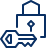 Lock Key Icon from Cyber Line Set