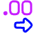 Number Decimal Increase Icon from Plump Neon Set