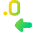 Number Decimal Reduce Icon from Plump Gradient Set