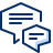 Bubble Chat Double Text 1 icon - Free transparent PNG, SVG. No Sign up needed.