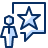 User Chat Favorite Star Icon from Cyber Duotone Set