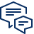 Bubble Chat Double Text 1 icon - Free transparent PNG, SVG. No Sign up needed.