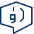 Bubble Chat Wink 2 Icon from Cyber Line Set