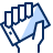 Mobile Phone Hand Holding Icon from Cyber Duotone Set