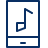 Mobile Phone Song Music Note Icon from Cyber Line Set