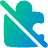 Puzzle Extension Off Disabled Icon from Plump Gradient Set