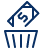 Bank Notes Bin Icon from Cyber Line Set
