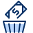 Bank Notes Bin Icon from Cyber Duotone Set