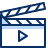 Clapboard Play Open Icon from Cyber Duotone Set