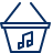 Music Basket Icon from Cyber Line Set