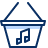 Music Basket Icon from Cyber Duotone Set