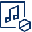 Music Block Icon from Cyber Line Set