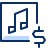 Music Dollar Icon from Cyber Duotone Set