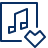 Music Favorite Heart Icon from Cyber Line Set