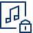 Music Lock Icon from Cyber Line Set