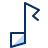 Music Note 2 Icon from Cyber Duotone Set