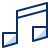 Music Note 3 Icon from Cyber Duotone Set