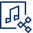 Music Share Icon from Cyber Line Set