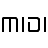 Midi Logo Icon from Logos Line - Free Set