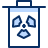 Radioactive Bin Icon from Cyber Duotone Set