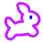 Rabbit Hare Speed Fast Icon from Plump Neon Set