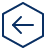 Left Arrow Hexagon Icon from Cyber Line Set