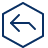 Navigation Back Previous Hexagon 1 Icon from Cyber Line Set