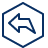 Navigation Back Previous Hexagon 2 Icon from Cyber Line Set