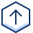 UP Arrow Hexagon Icon from Cyber Duotone Set