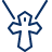 Necklace Cross Icon from Cyber Line Set