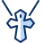 Necklace Cross Icon from Cyber Duotone Set