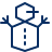 Snowman Icon from Cyber Line Set