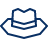 Hat Cowboy Icon from Cyber Line Set