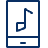 Mobile Phone Song Music Note Icon from Cyber Line - Free Set