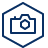 Camera Hexagon Icon from Cyber Line Set