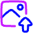Upload Upscale Image Icon from Plump Neon Set