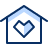 Home Heart Icon from Cyber Duotone Set