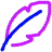 Feather Pen Icon from Plump Neon Set