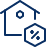House Percent Icon from Cyber Line Set
