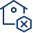 House Remove Icon from Cyber Line Set
