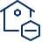 House Substract Icon from Cyber Line Set