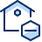 House Substract Icon from Cyber Duotone Set