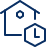 House Time Icon from Cyber Line Set