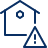 House Warning Icon from Cyber Line Set