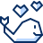 Love Whale Icon from Cyber Duotone Set