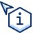 Cursor Information Hexagon Icon from Cyber Duotone Set
