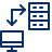 Server Data Transfer Computer Imac Icon from Cyber Line Set