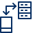 Server Data Transfer Smart Mobile Phone Icon from Cyber Line Set
