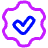 Cog Automation Gear Check Icon from Plump Neon Set
