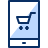 Shopping Cart Application Mobile Icon from Cyber Duotone Set